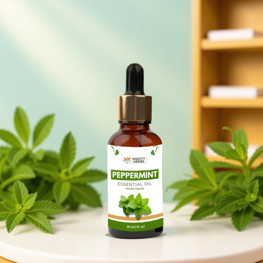 Mighty Herbs Peppermint Essential Oil – 100% Pure & Natural